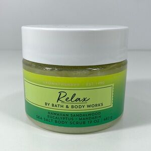 Bath & Body Works Aromatherapy RELAX Sea Salt Exfoliating Body Scrub 17 oz Jar